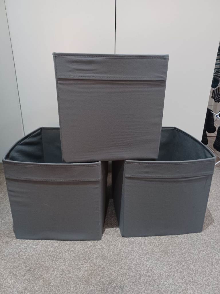 3 IKEA DRÖNA folding cloth storage boxes