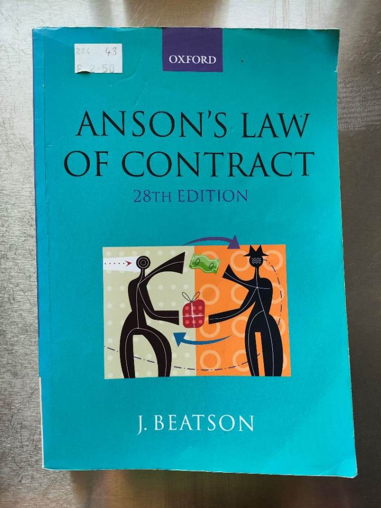 Anson’s Law of Contract (28th edition), by J. Beatson