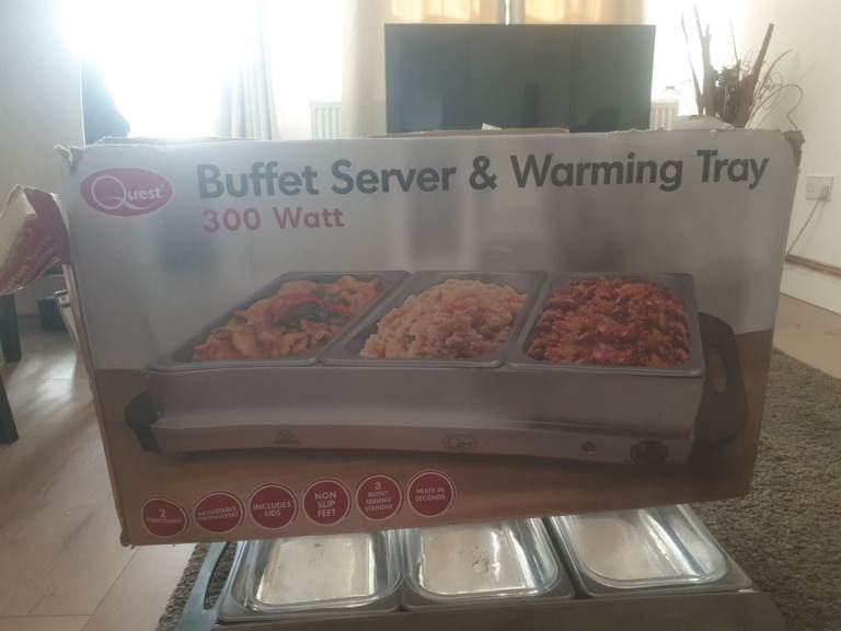 Quest Buffet Server & Warming Tray – 300 Watt, Brand New