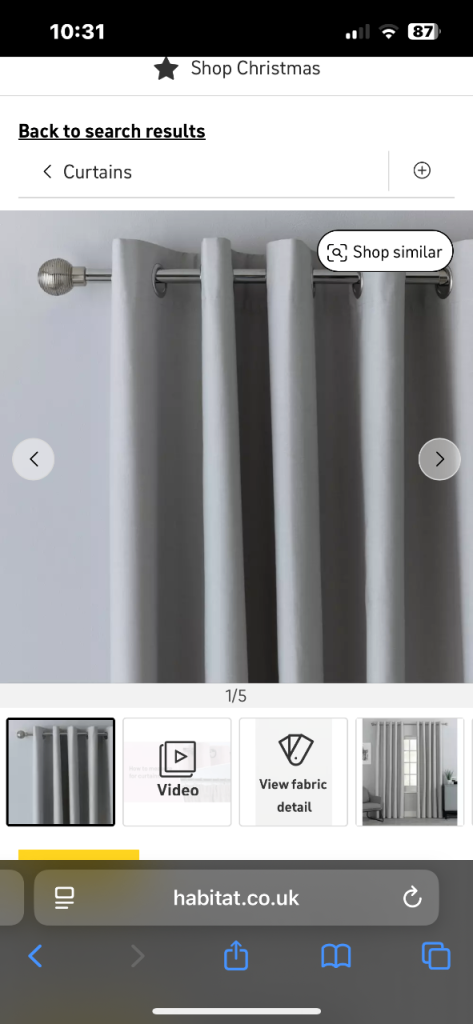 Grey curtains 