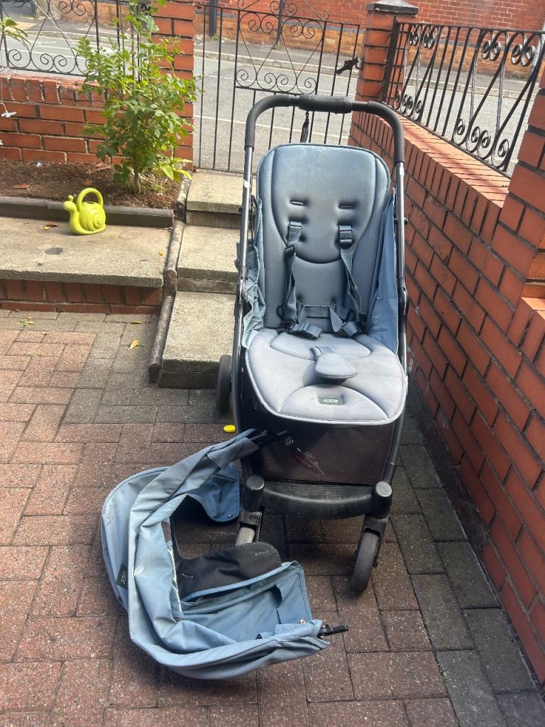 Baby Pushchair/Stroller - Blue, Good Condition