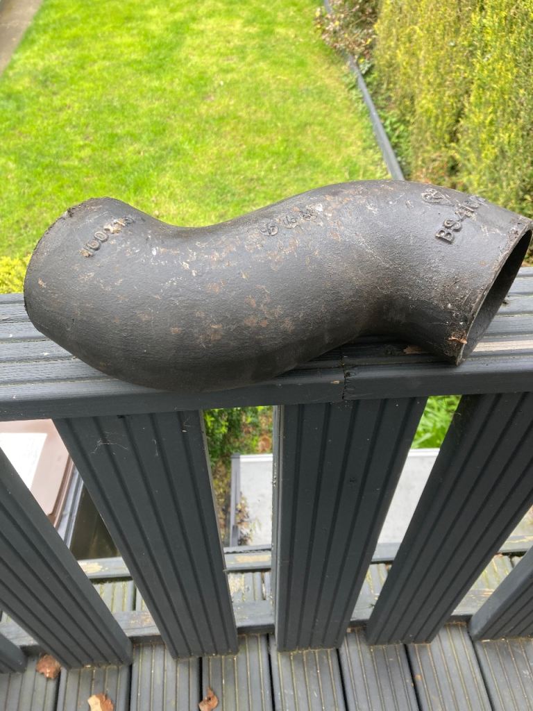Log burner 4” flue bend