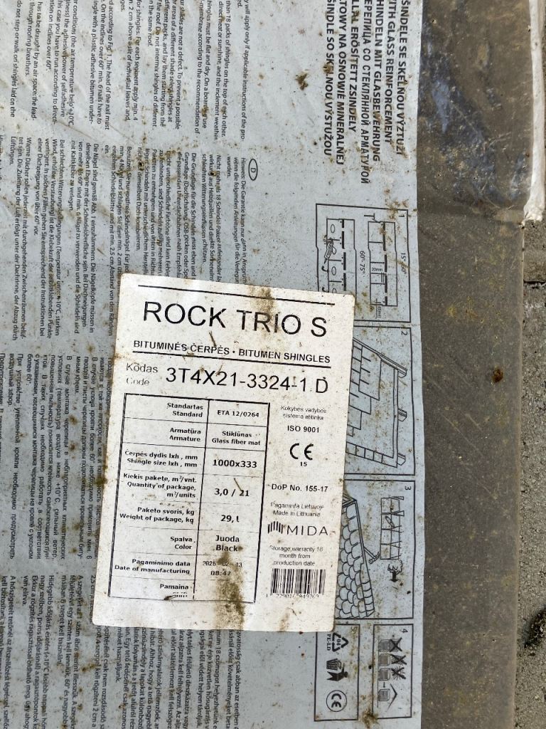 New ROCK TRIO S Bitumen Shingles for Roofing