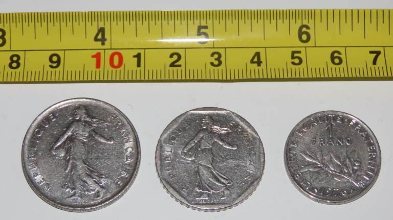 Collectable Coins France 5, 2, 1 Francs Rare Various Old Assorted Vintage Collectors