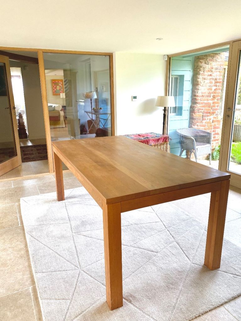 Modern Large Oak Dining Table