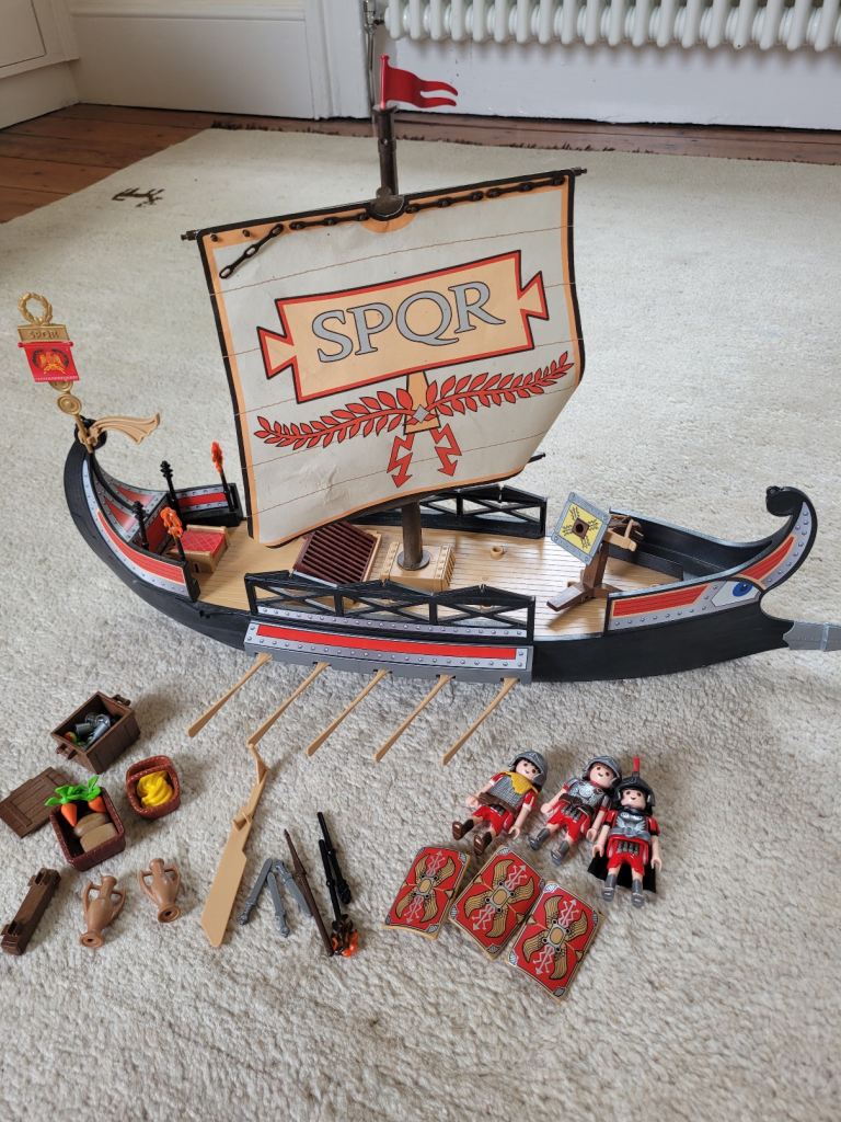 Playmobil Roman warship in excellent condition 