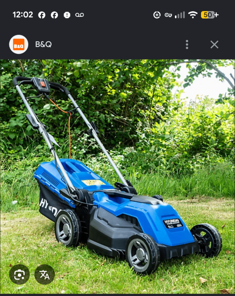 Hyundai lawnmower and Strimmer for hire. 