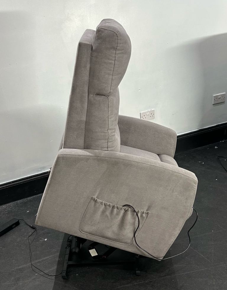 Wayfair Grey Fabric Power Electric Rise & Recline Armchair