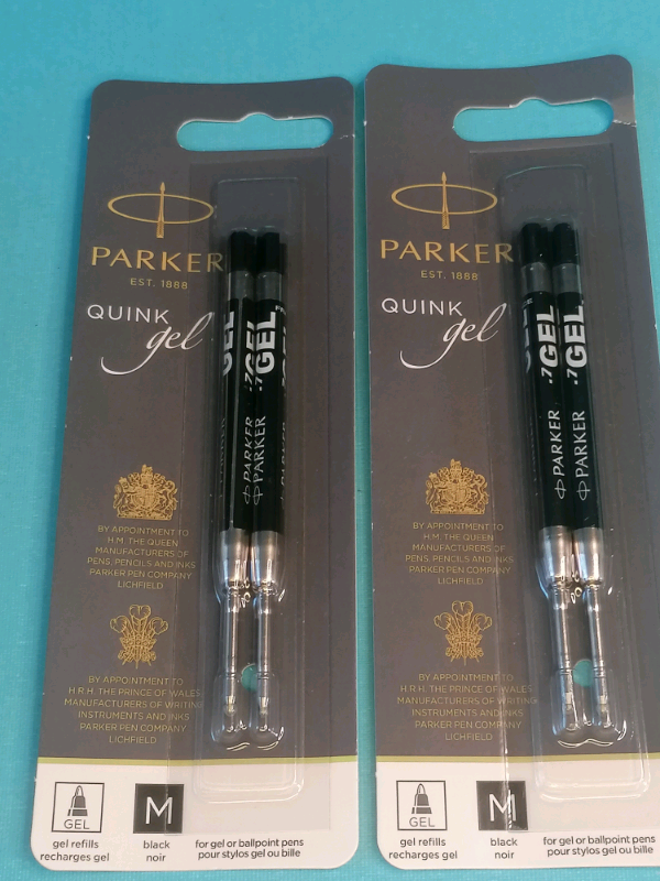 2PARKER BLACK BALLPOINT PEN REFILL – PACK OF 2