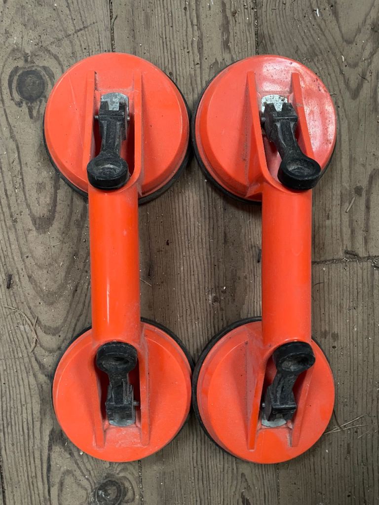 Double cup suction lifters - pair 