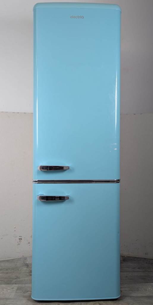 Free Delivery - electriQ 244L 60/40 Fridge Freezer - Duck Egg Blue