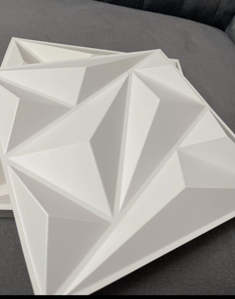 3D tiles wall panels black and white colour 