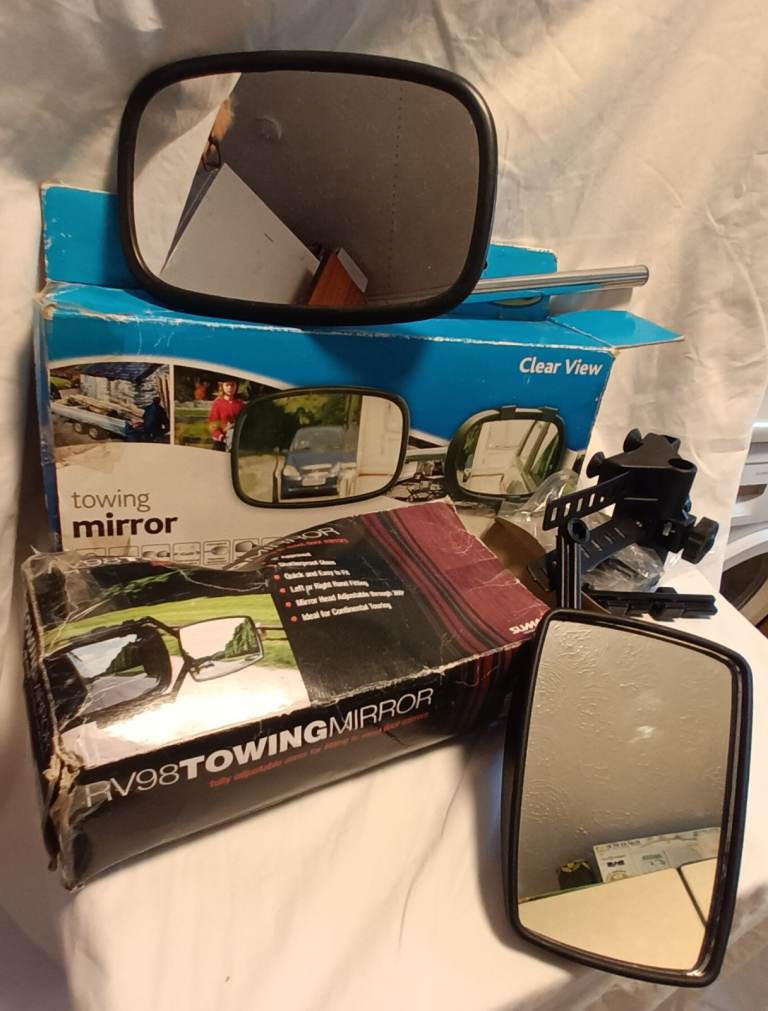 Two extra long Towing mirrors brand new Job Lot