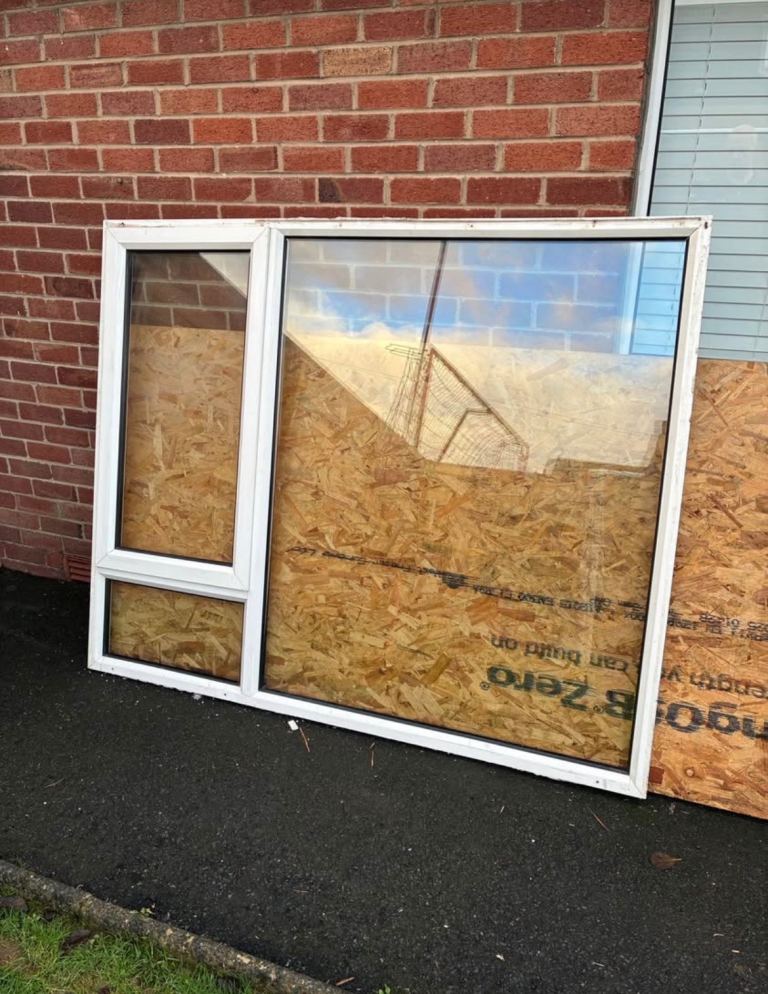 Upvc window frame with glass