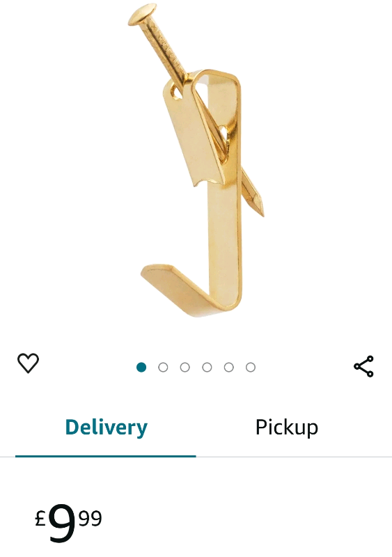 image for Bnip 60Pcs Picture Frame Hooks   