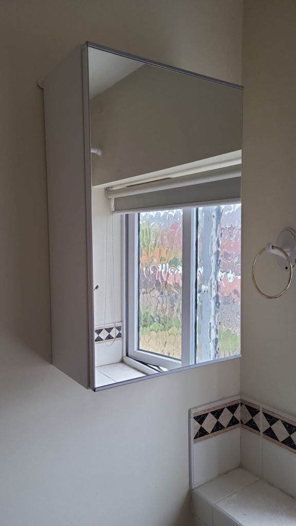 Wall Mounted Bathroom Vanity Cupboard with Mirrored Door