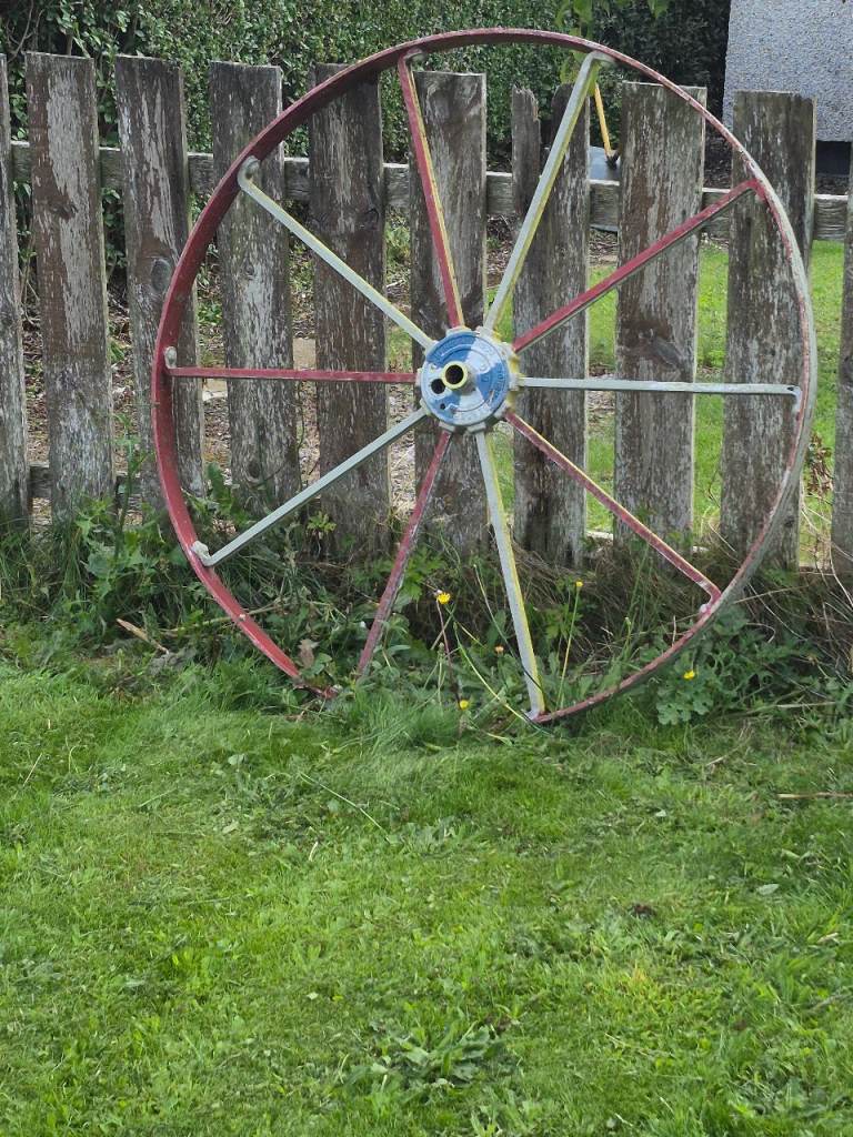 Large Metal Wheel for Garden Feature or Decoration