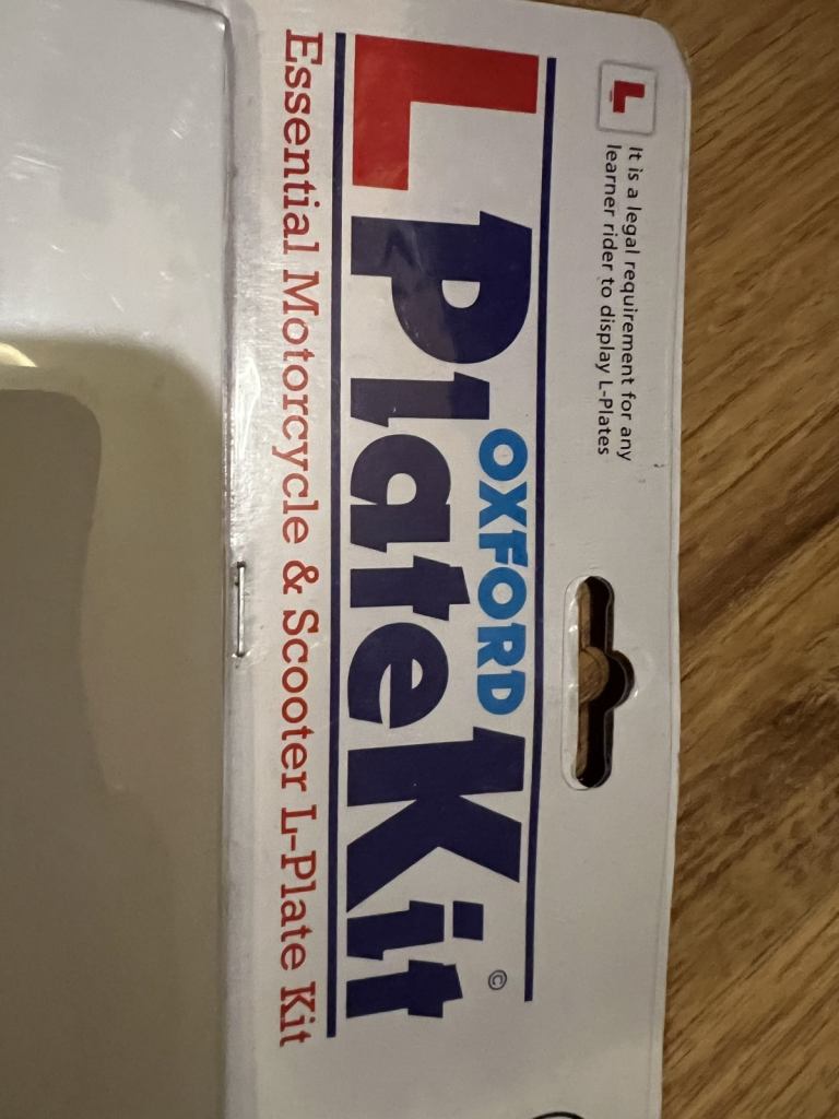 L Plate Kit Essential Motorcycle and Scooter New, Unused