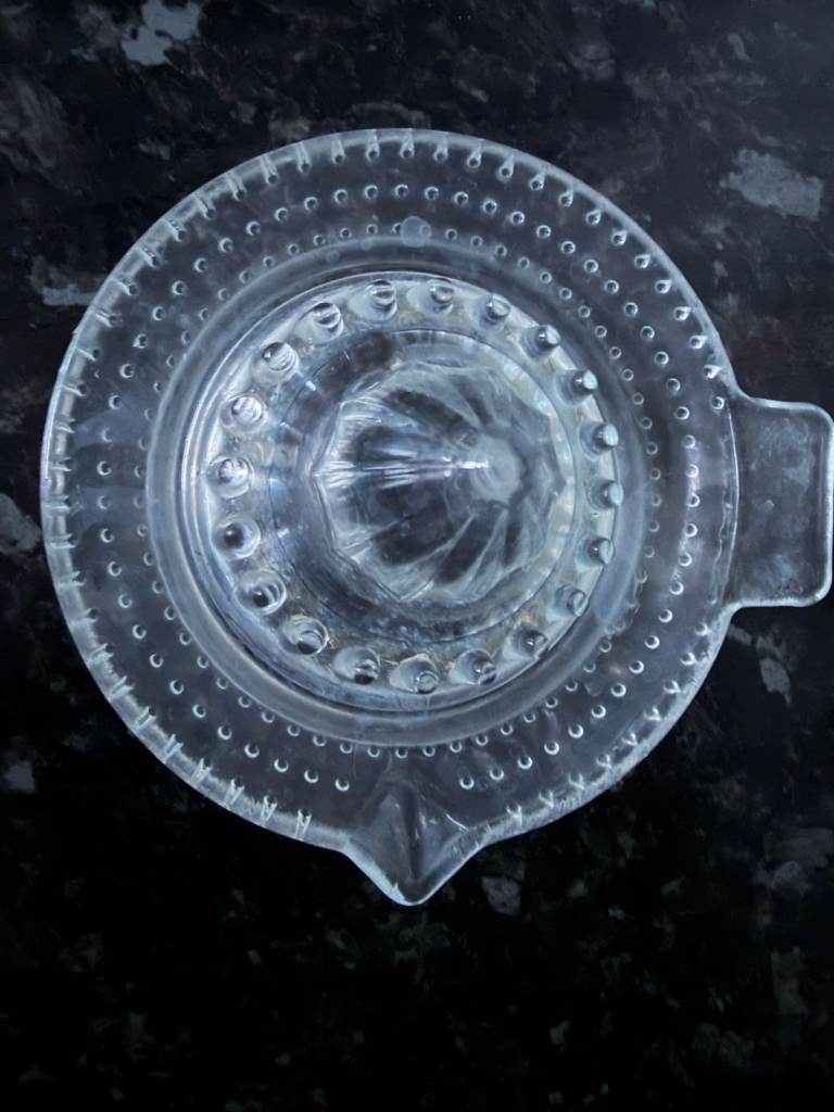 Glass Citrus Juicer - Manual Hand Press, Good Condition