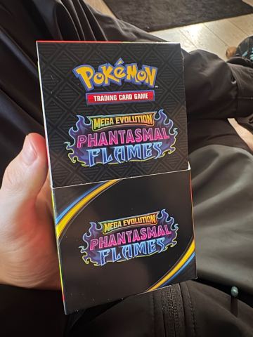 phantasmal flames half booster box POKEMON TCG MEGA EVOLUTION PHANTASMAL FLAMES HALF BOOSTER BOX main image 0