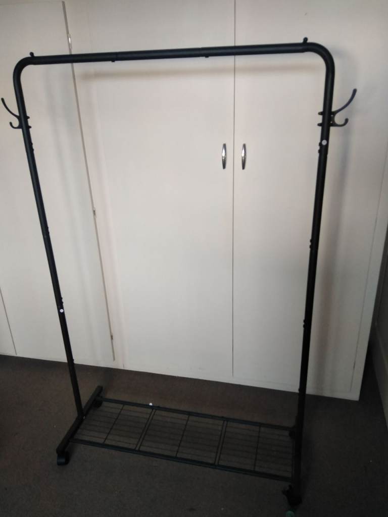 Black clothes rail