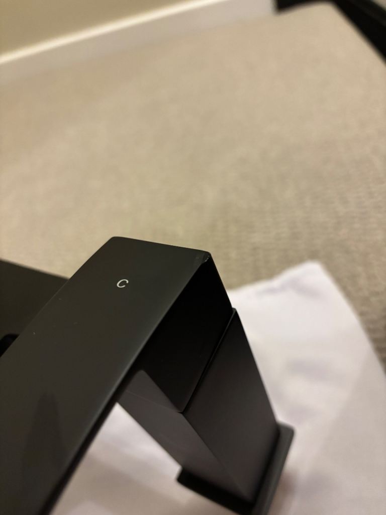 Matt Black Curve Waterfall Tap Dual Lever Bath Tap