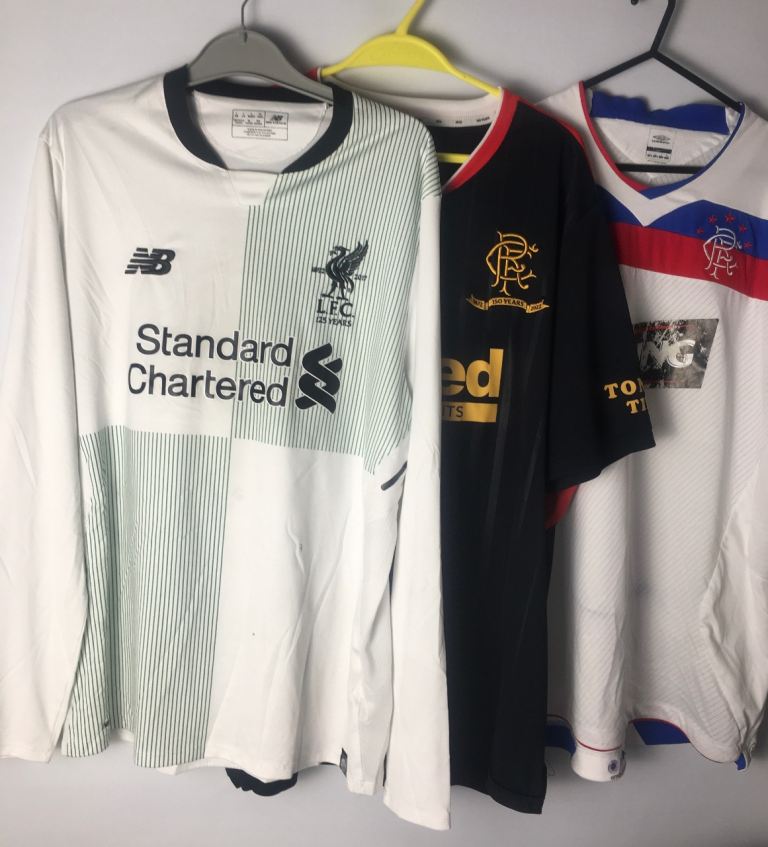 Football Shirts Bundle - Liverpool, Rangers, Chelsea