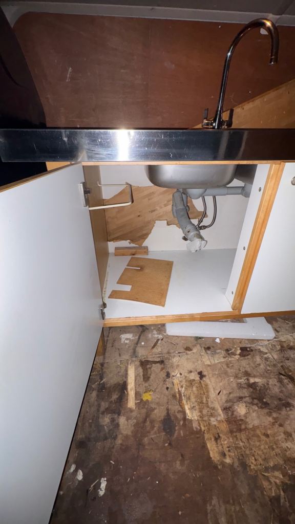Stainless Steel Double Sink with White Kitchen Base Unit | in Victoria ...