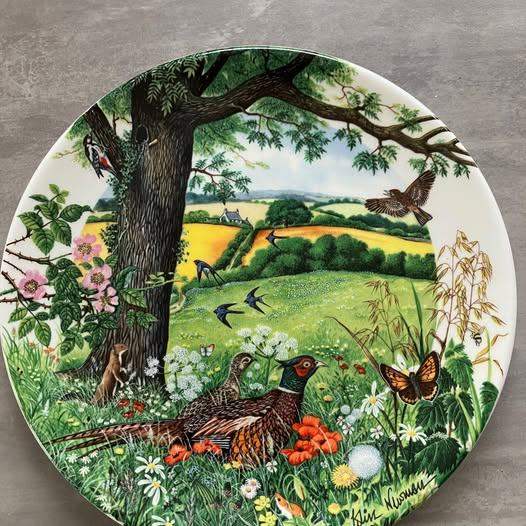 Wedgwood Collector Plate MEADOWS & WHEATFIELDS Newman's Panorama 1987 Bradex