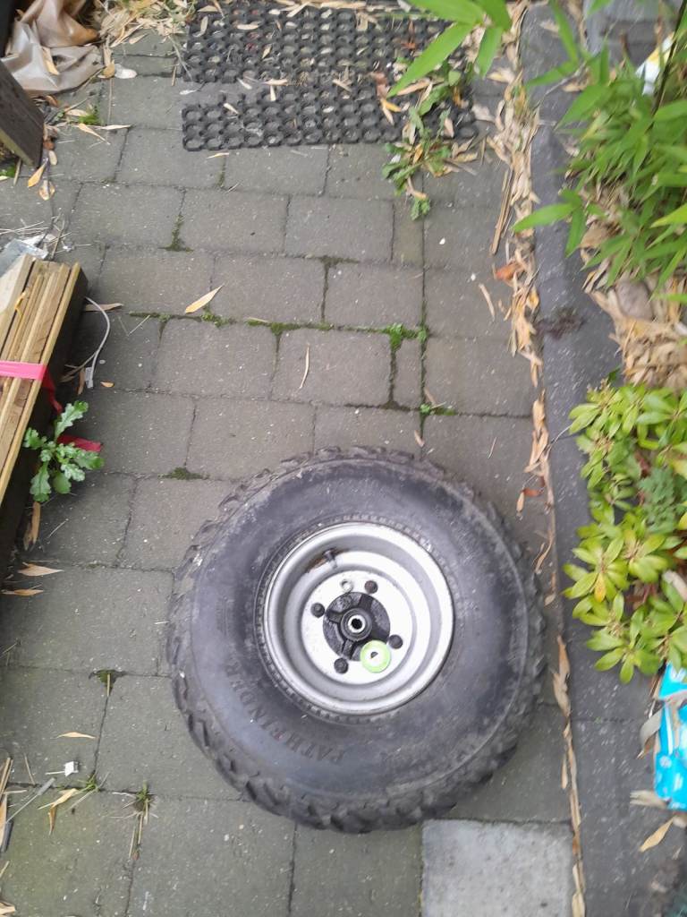 image for 3 qoud bike wheels with tyres 