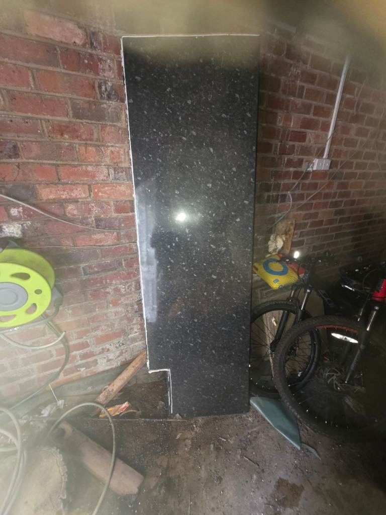 2 Black Granite / Laminate Kitchen Worktops