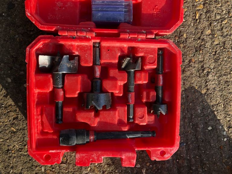Milwaukee Forstner Drill Bit Set with Red Case – Used