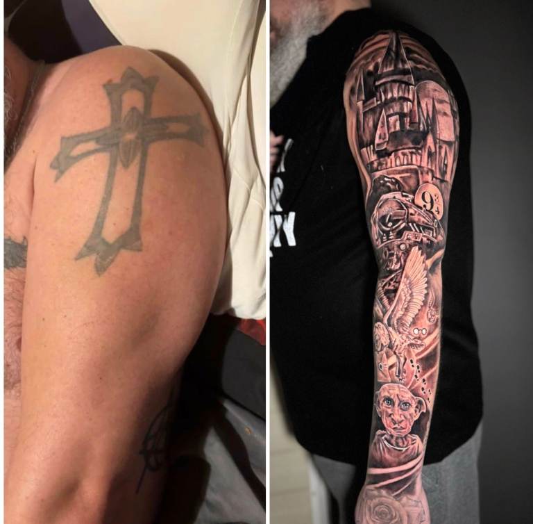 Custom Tattoo Work - Cover-up and Full Sleeve