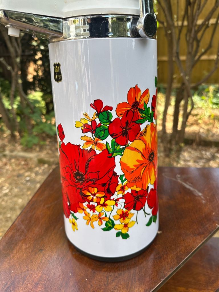 Vintage Floral Airpot Flask - New in Box
