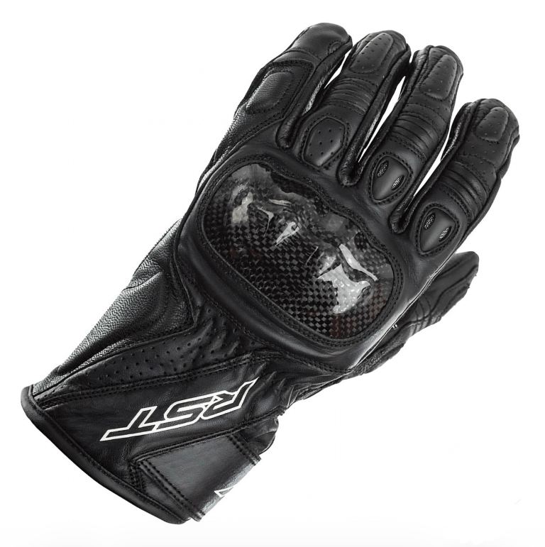 Carbon fibre motorbike gloves 
