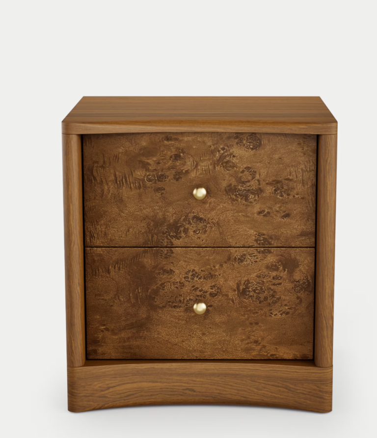 Burl Bedside Table