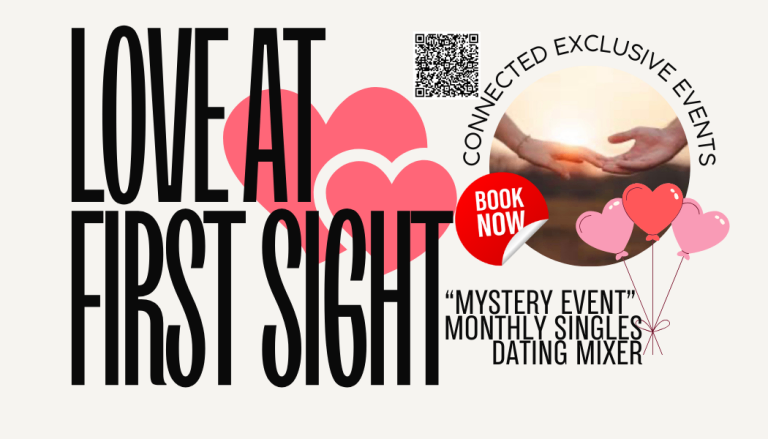 Love at First Sight Mystery Monthly Singles Dating Mixer-Sunday, 24 May @7-9pm, Kensington.