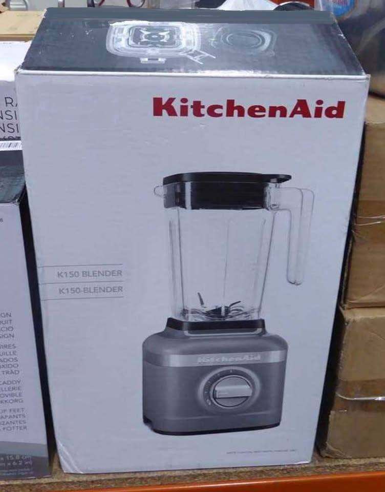 New KitchenAid K150 1.4L, 3 Speed Ice Crushing Food Blender Mixer Charcoal Grey
