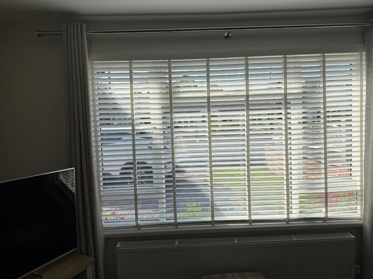White Faux Venetian Blinds
