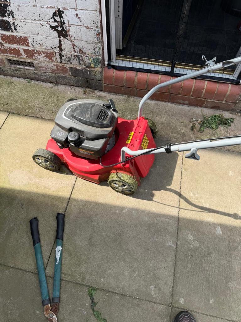 Red Petrol Lawn Mower 
