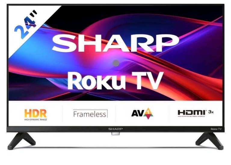 BRAND NEW BOXED SHARP 24 Inch TV HD Roku Smart TV 24GD2225K WITH WIFI, FREEVIEW & FREESAT HD