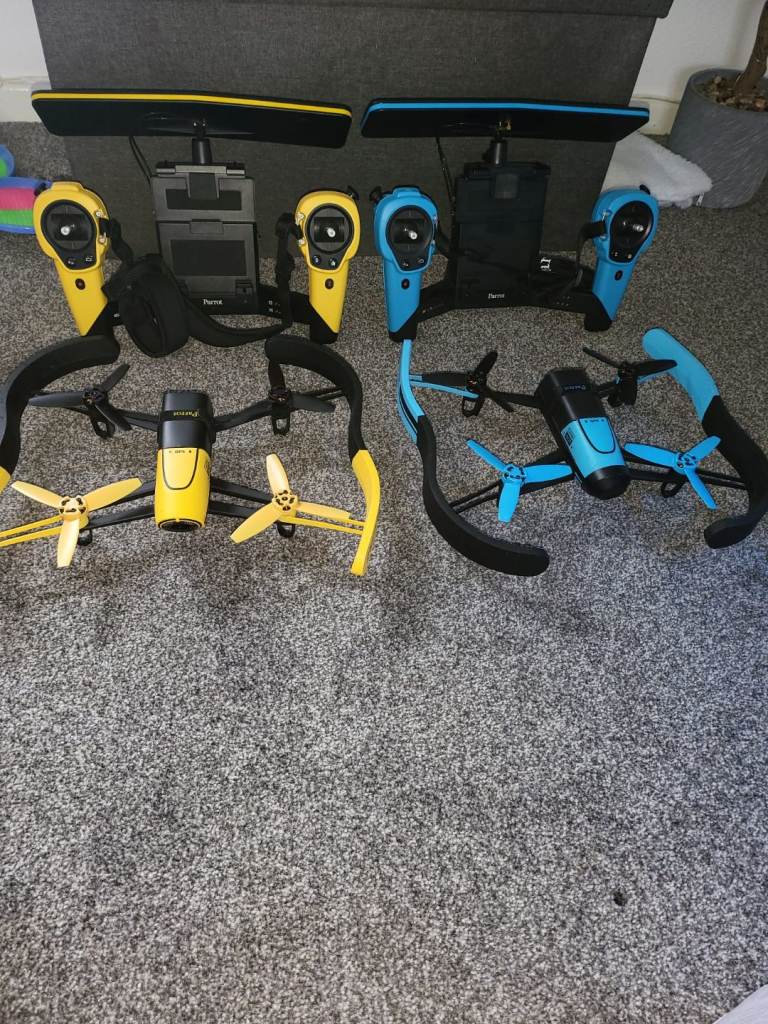 Parrot Bebop Drones Quadcopter w/Skycontroller, Camera GPS App, Yellow/Blue