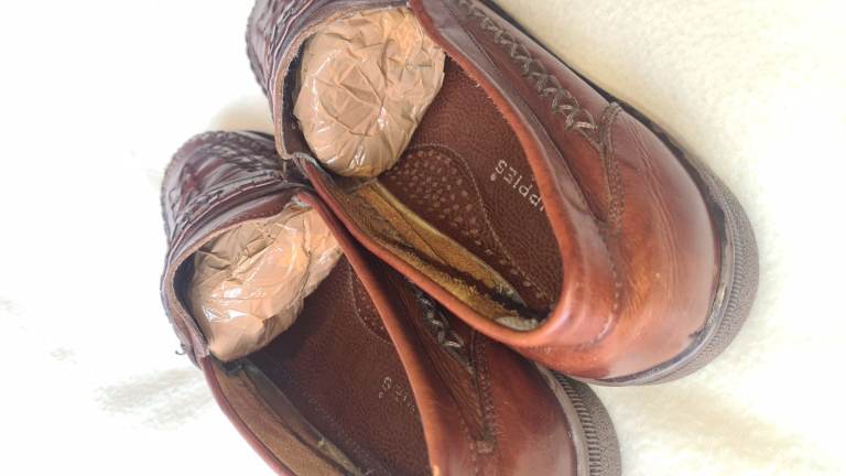 Hush Puppies brown leather slip in moccasins shoes uk6 excellent condition