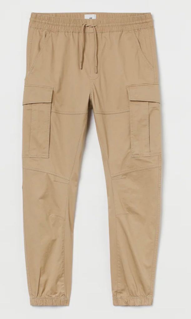H&M Slim Cargo Trousers – Beige, Good Condition