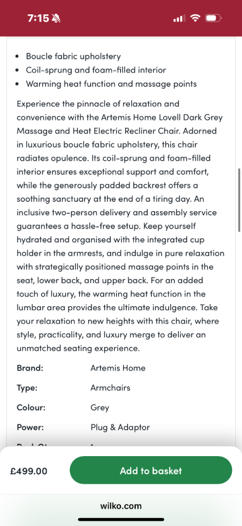 Electric recycling chair with heated seat 