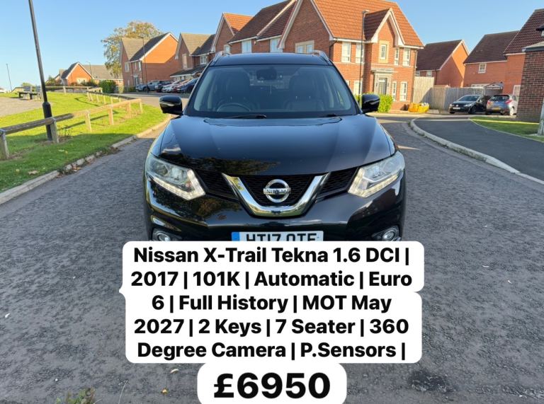 Nissan X-Trail Tekna 1.6 DCI | 2017 | 101K | Automatic | Euro 6 | Full History | MOT May 2027 |
