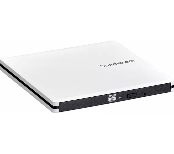 SANDSTROM Ultra Slim SEDVDWH22 External CD/DVD Writer - White