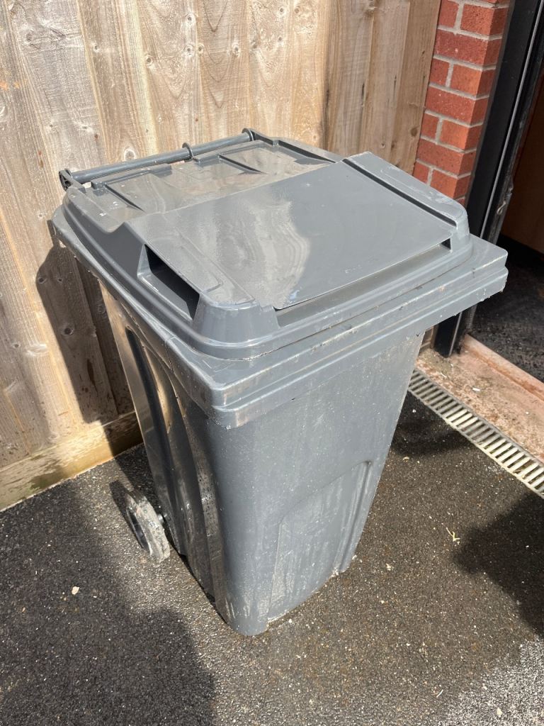 180L Black General Waste Bin