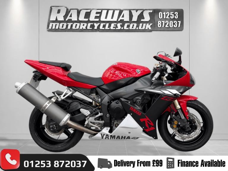 YAMAHA YZF-R1, 2003 03 PLATE, 29512 MILES, RED, USED MOTORCYCLE, HPI CLEAR