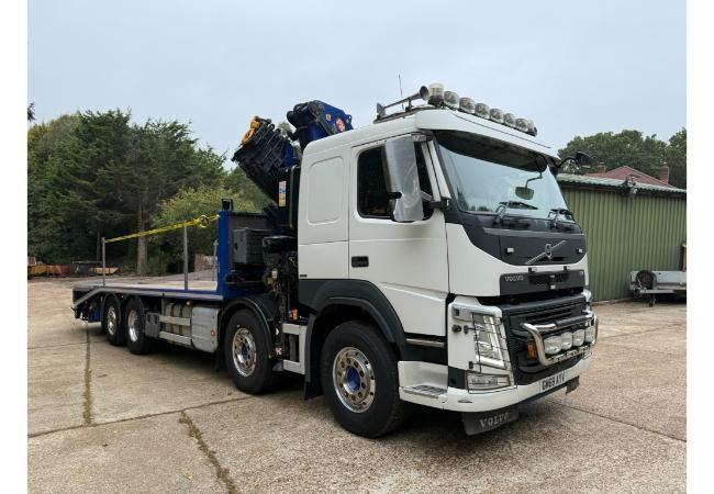 Volvo FM460, Single Sleeper Beavertail Body, PM38.5SP Remote Crane 
